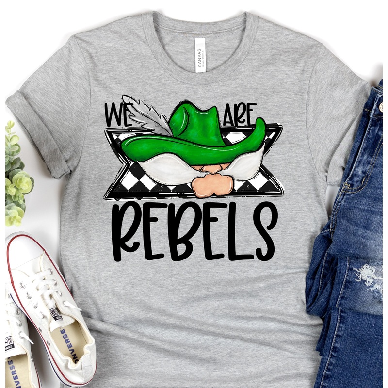WE ARE REBELS GREEN|Pocket 3.5″-4″|Infant|Toddler|Youth 8.5|Adult 11″|Adult 12″