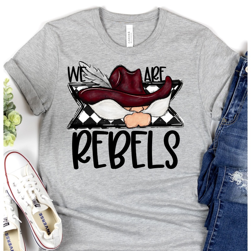 WE ARE REBELS MAROON|Pocket 3.5″-4″|Infant|Toddler|Youth 8.5|Adult 11″|Adult 12″