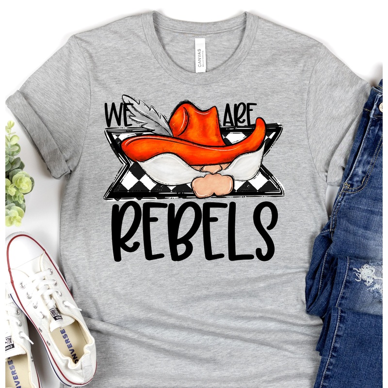 WE ARE REBELS ORANGE|Pocket 3.5″-4″|Infant|Toddler|Youth 8.5|Adult 11″|Adult 12″