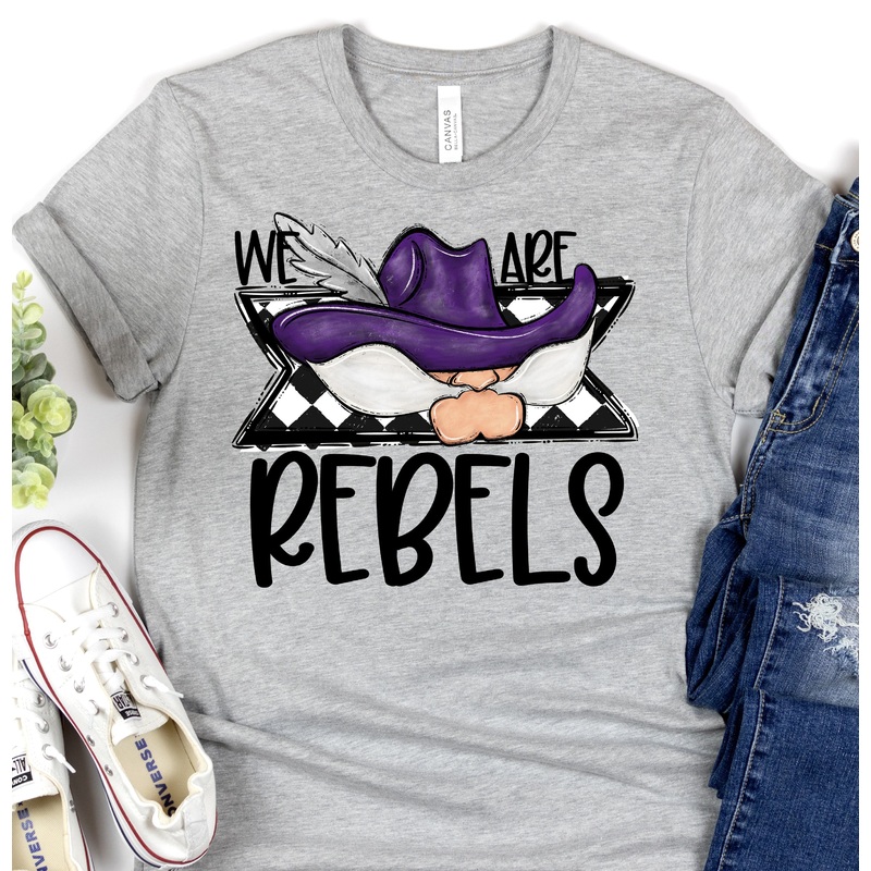 WE ARE REBELS PURPLE|Pocket 3.5″-4″|Infant|Toddler|Youth 8.5|Adult 11″|Adult 12″