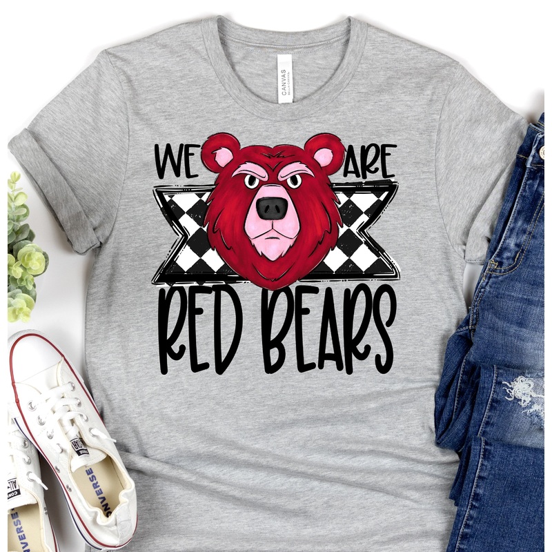 WE ARE RED BEARS|Pocket 3.5″-4″|Infant|Toddler|Youth 8.5|Adult 11″|Adult 12″