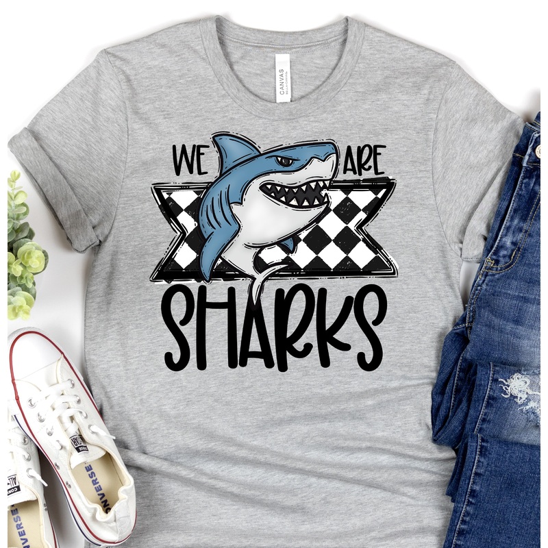 WE ARE SHARKS|Pocket 3.5″-4″|Infant|Toddler|Youth 8.5|Adult 11″|Adult 12″