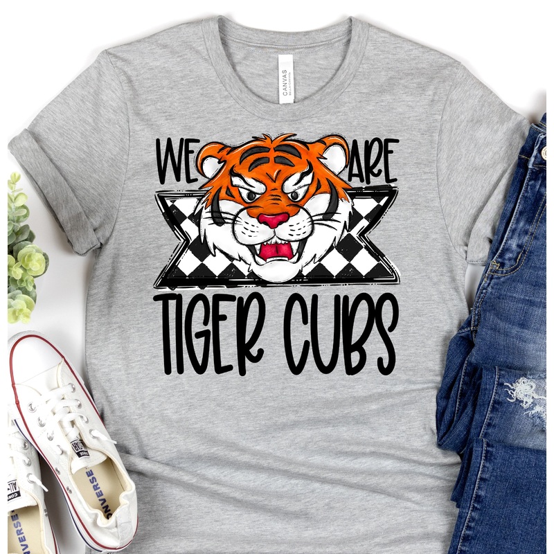 WE ARE TIGER CUBS|Pocket 3.5″-4″|Infant|Toddler|Youth 8.5|Adult 11″|Adult 12″