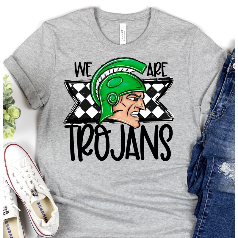 WE ARE TROJANS GREEN|Pocket 3.5″-4″|Infant|Toddler|Youth 8.5|Adult 11″|Adult 12″
