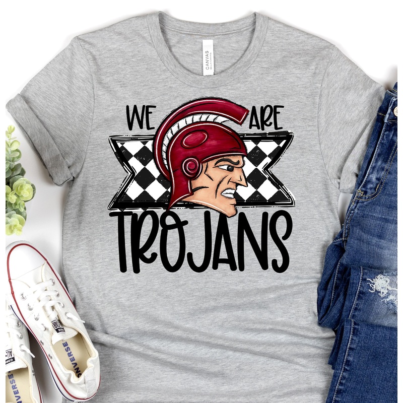WE ARE TROJANS MAROON|Pocket 3.5″-4″|Infant|Toddler|Youth 8.5|Adult 11″|Adult 12″