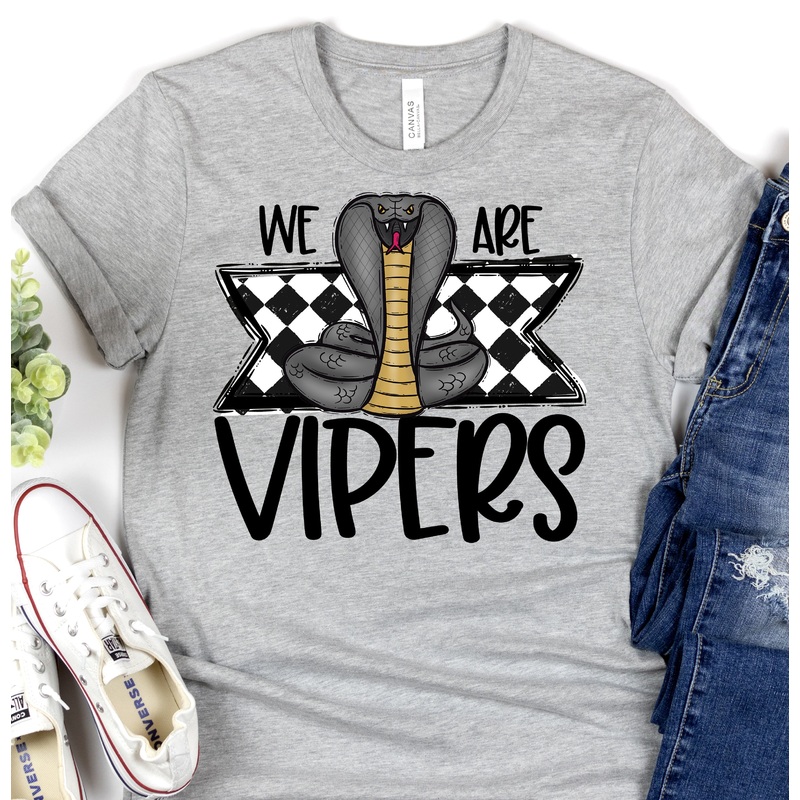 WE ARE VIPERS GREY|Pocket 3.5″-4″|Infant|Toddler|Youth 8.5|Adult 11″|Adult 12″