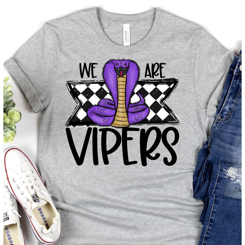 WE ARE VIPERS PURPLE|Pocket 3.5″-4″|Infant|Toddler|Youth 8.5|Adult 11″|Adult 12″
