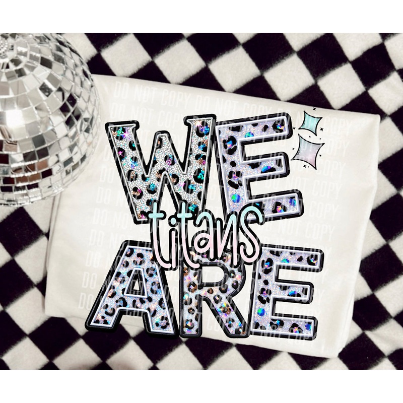 TITANS WE ARE LEOPARD MASCOTS|Pocket 3.5″-4″|Infant|Toddler|Youth 8.5|Adult 11″|Adult 12″