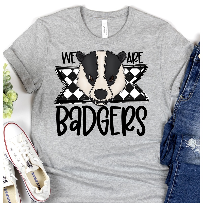 WE ARE BADGERS|Pocket 3.5″-4″|Infant|Toddler|Youth 8.5|Adult 11″|Adult 12″