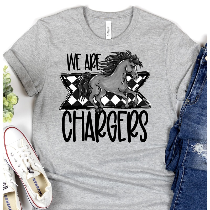 WE ARE CHARGERS GRAY|Pocket 3.5″-4″|Infant|Toddler|Youth 8.5|Adult 11″|Adult 12″