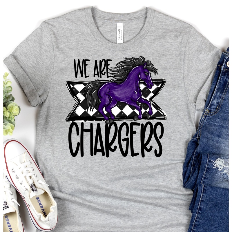 WE ARE CHARGERS PURPLE|Pocket 3.5″-4″|Infant|Toddler|Youth 8.5|Adult 11″|Adult 12″