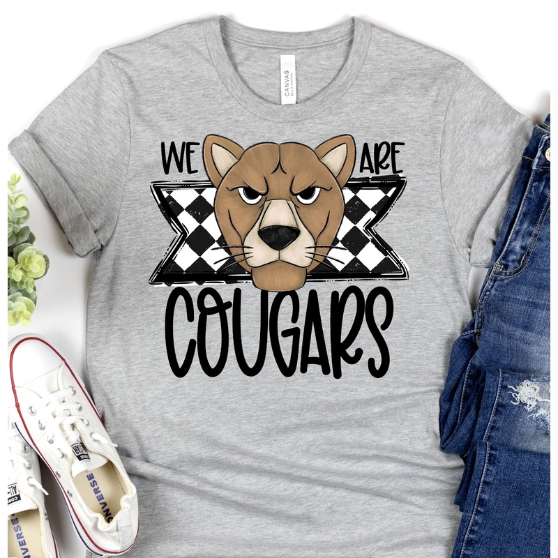 WE ARE COUGARS|Pocket 3.5″-4″|Infant|Toddler|Youth 8.5|Adult 11″|Adult 12″