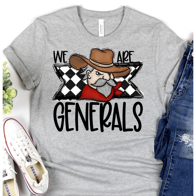 WE ARE GENERALS RED|Pocket 3.5″-4″|Infant|Toddler|Youth 8.5|Adult 11″|Adult 12″