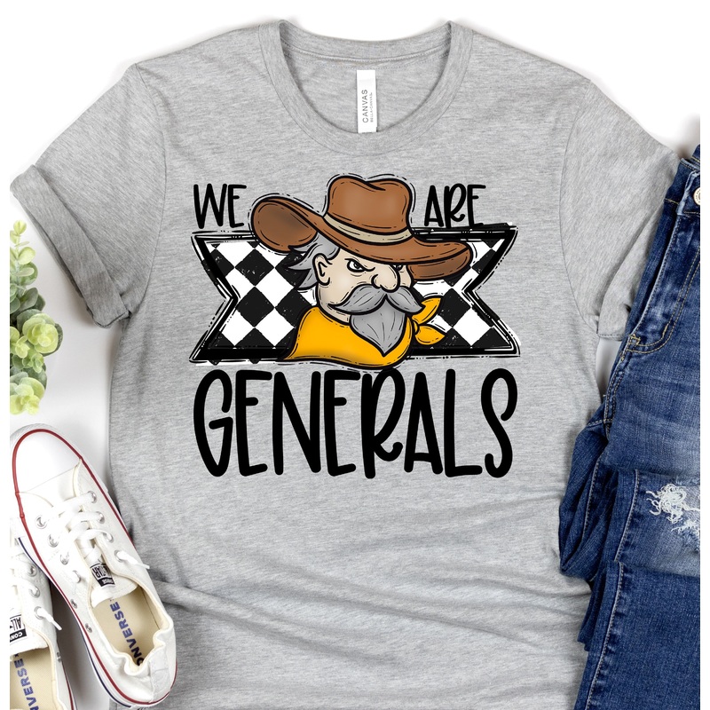 WE ARE GENERALS YELLOW|Pocket 3.5″-4″|Infant|Toddler|Youth 8.5|Adult 11″|Adult 12″