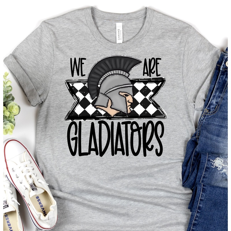 WE ARE GLADIATORS|Pocket 3.5″-4″|Infant|Toddler|Youth 8.5|Adult 11″|Adult 12″