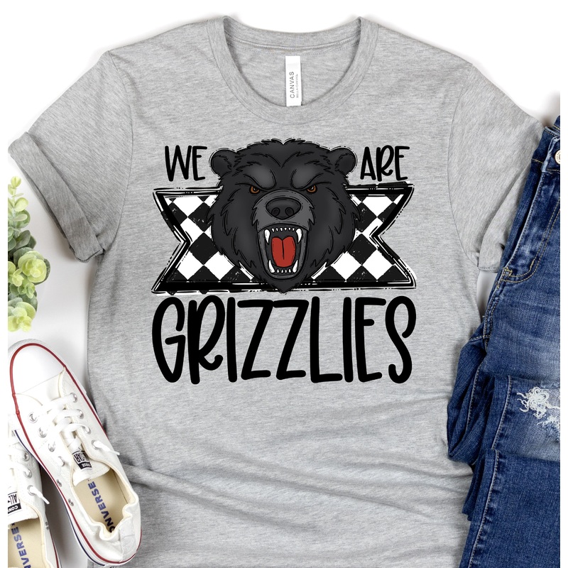 WE ARE GRIZZLIES|Pocket 3.5″-4″|Infant|Toddler|Youth 8.5|Adult 11″|Adult 12″