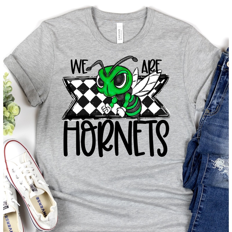 WE ARE HORNETS GREEN|Pocket 3.5″-4″|Infant|Toddler|Youth 8.5|Adult 11″|Adult 12″