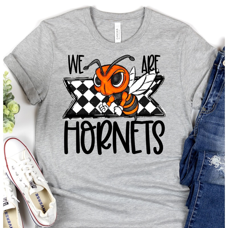 WE ARE HORNETS ORANGE|Pocket 3.5″-4″|Infant|Toddler|Youth 8.5|Adult 11″|Adult 12″