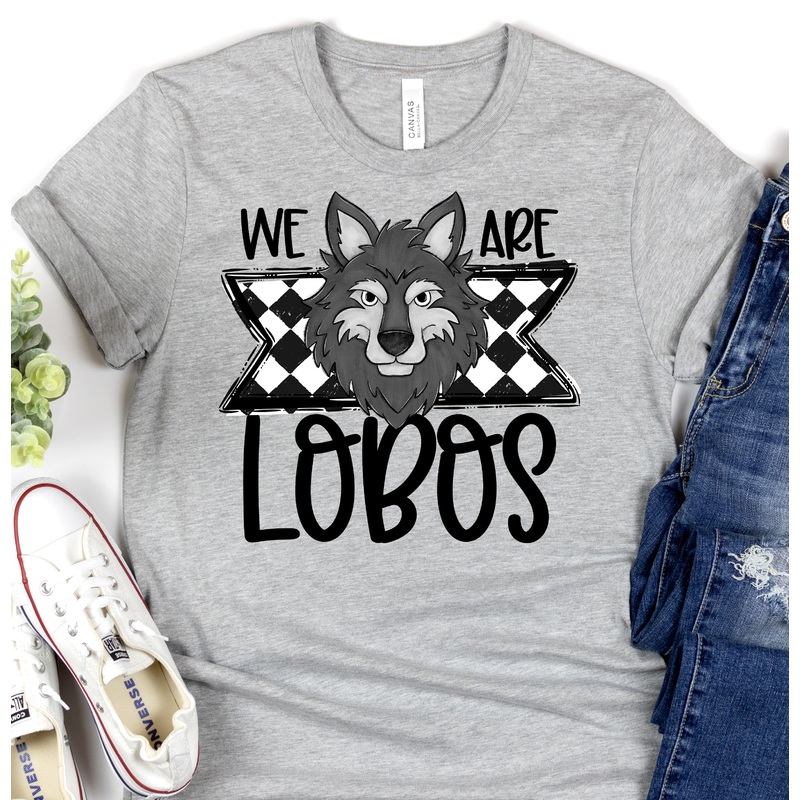 WE ARE LOBOS WOLF|Pocket 3.5″-4″|Infant|Toddler|Youth 8.5|Adult 11″|Adult 12″