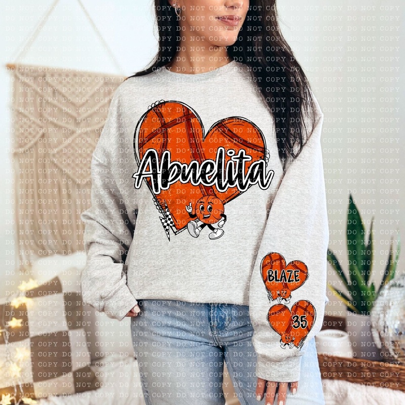 ABUELITA BASKETBALL HEARTS AND SLEEVE