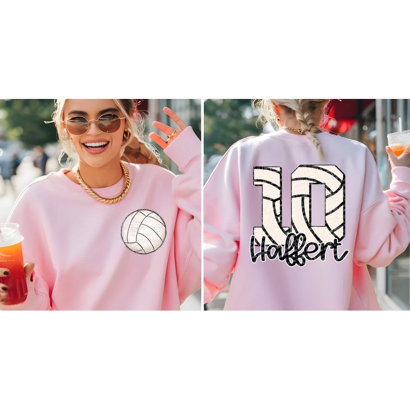 VOLLEYBALL POCKET + BACK NUMBER WITH NAME MOCKUP