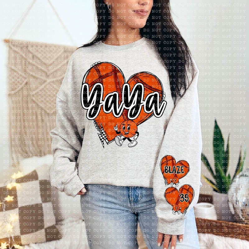 YAYA BASKETBALL HEARTS AND SLEEVE