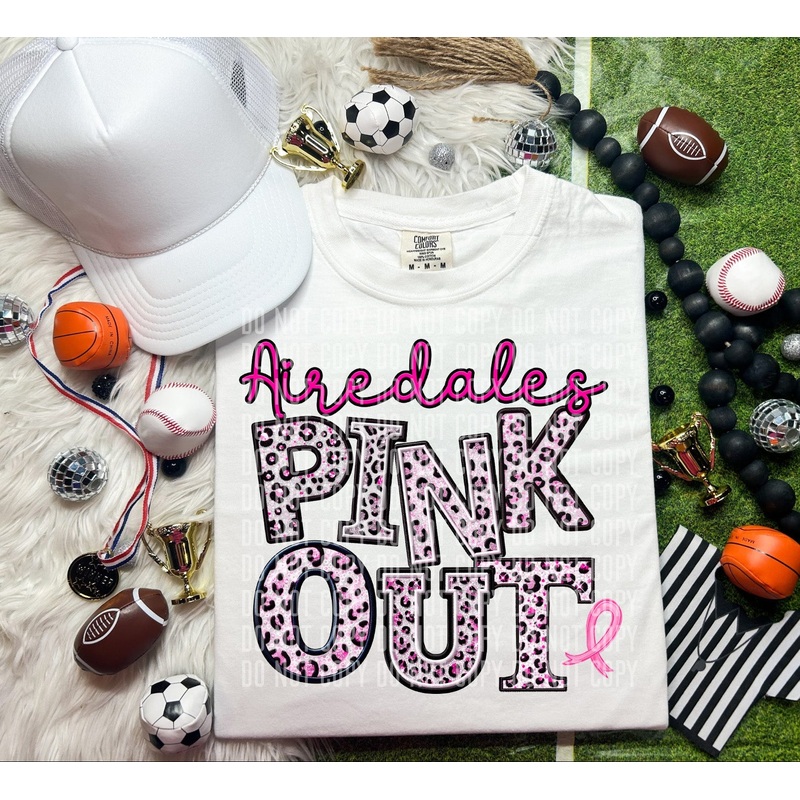AIREDALES PINK OUT ANIMAL PRINT MASCOT