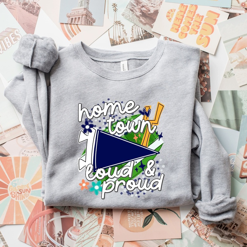 HOME TOWN- LOUD & PROUD NAVY|Youth 8.5|Adult 11″|Adult 12″