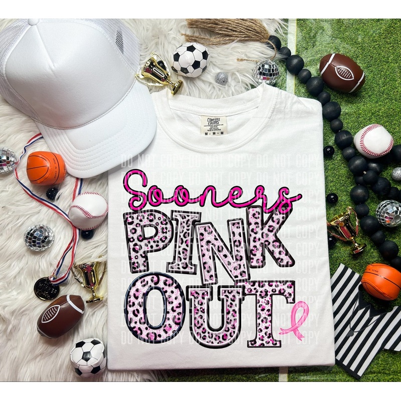 SOONERS PINK OUT ANIMAL PRINT MASCOT