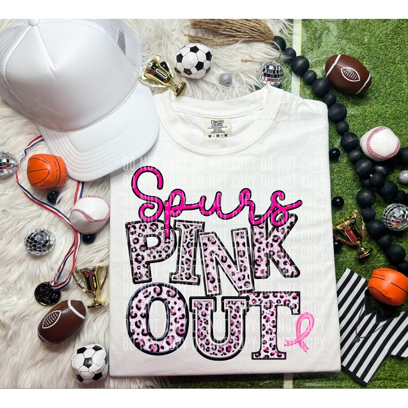 SPURS PINK OUT ANIMAL PRINT MASCOT