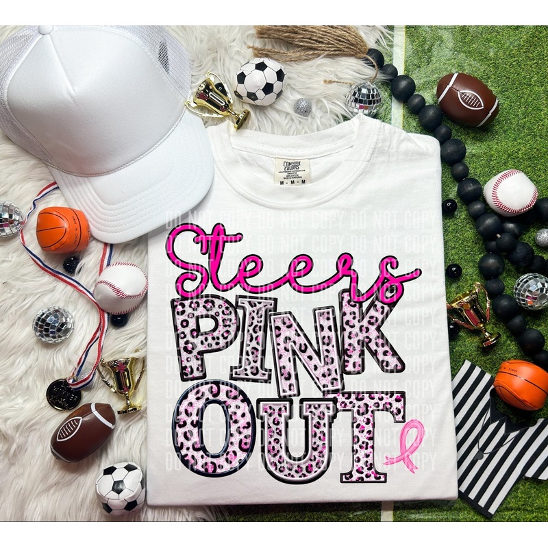 STEERS PINK OUT ANIMAL PRINT MASCOT