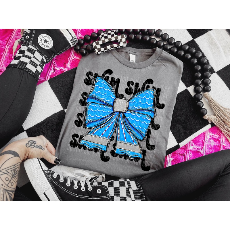 SWIM RETRO SPORTS BOW BLACK FONT