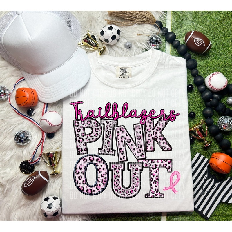 TRAILBLAZERS PINK OUT ANIMAL PRINT MASCOT
