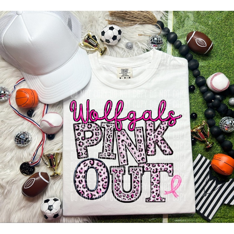 WOLFGALS PINK OUT ANIMAL PRINT MASCOT