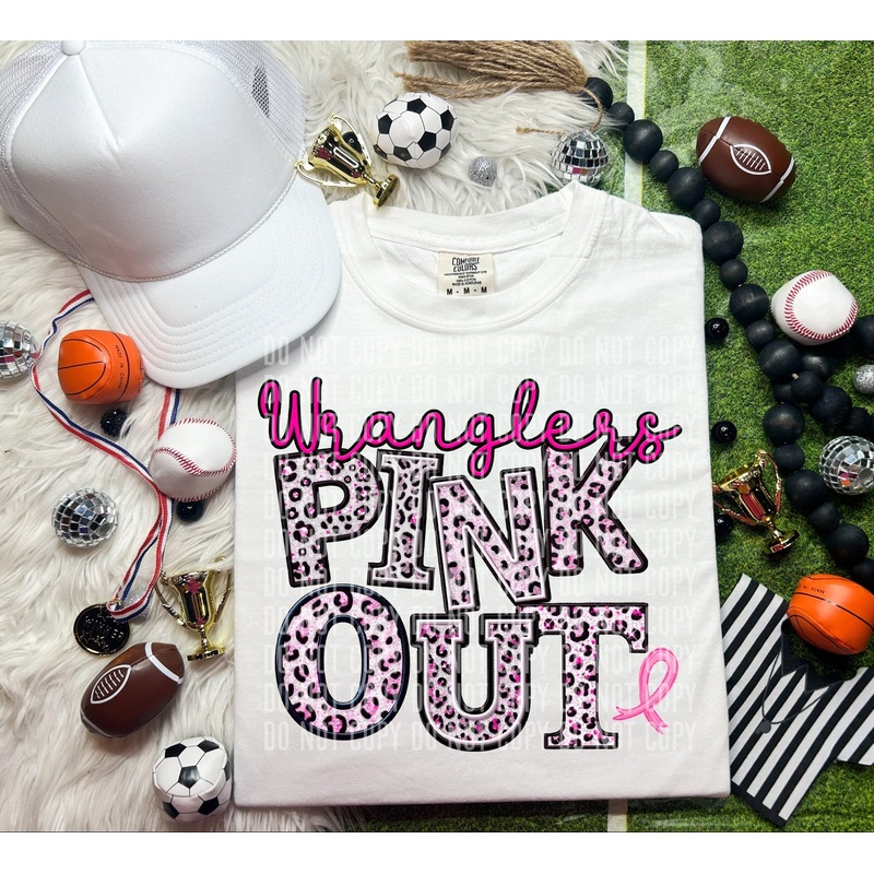WRANGLERS PINK OUT ANIMAL PRINT MASCOT