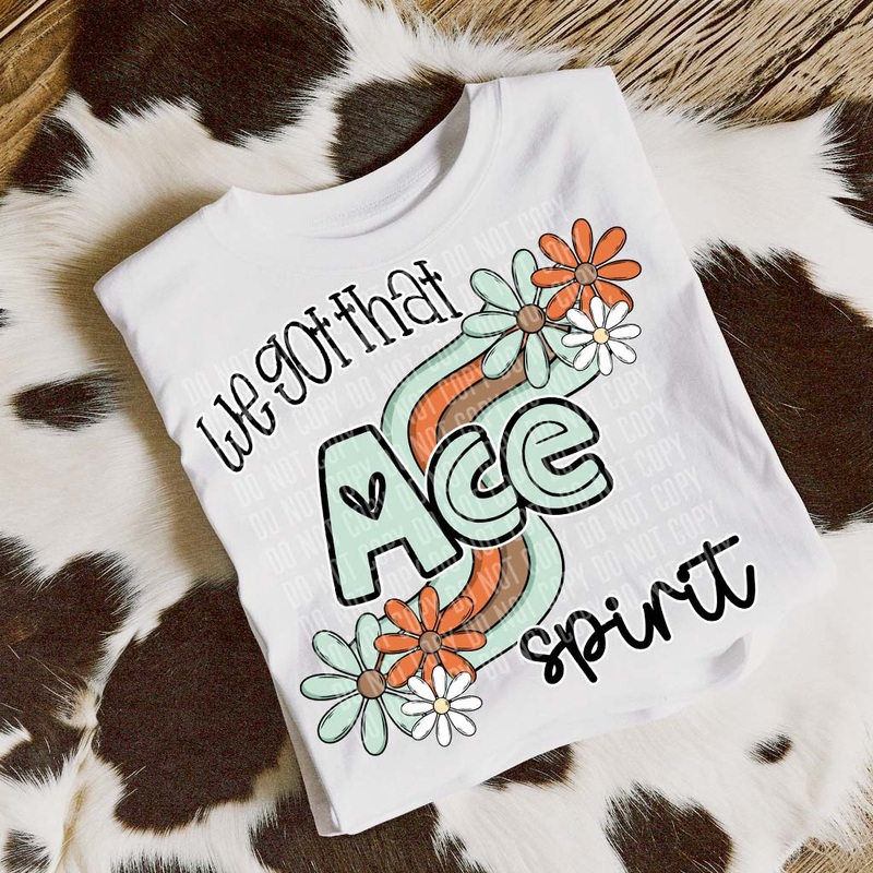 ACE WE’VE GOT SPIRIT MASCOTS|Pocket 3.5″-4″|Infant|Toddler|Youth 8.5|Adult 11″|Adult 12″