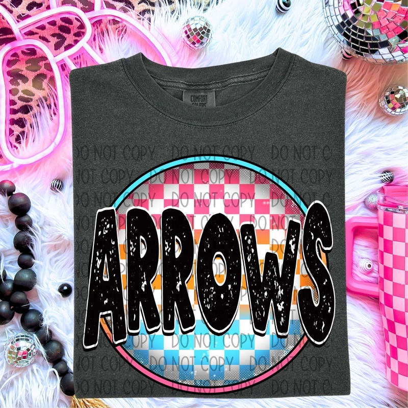 ARROWS NEON CIRCLE MASCOTS|Toddler|Youth 8.5|Adult 11″|Adult 12″