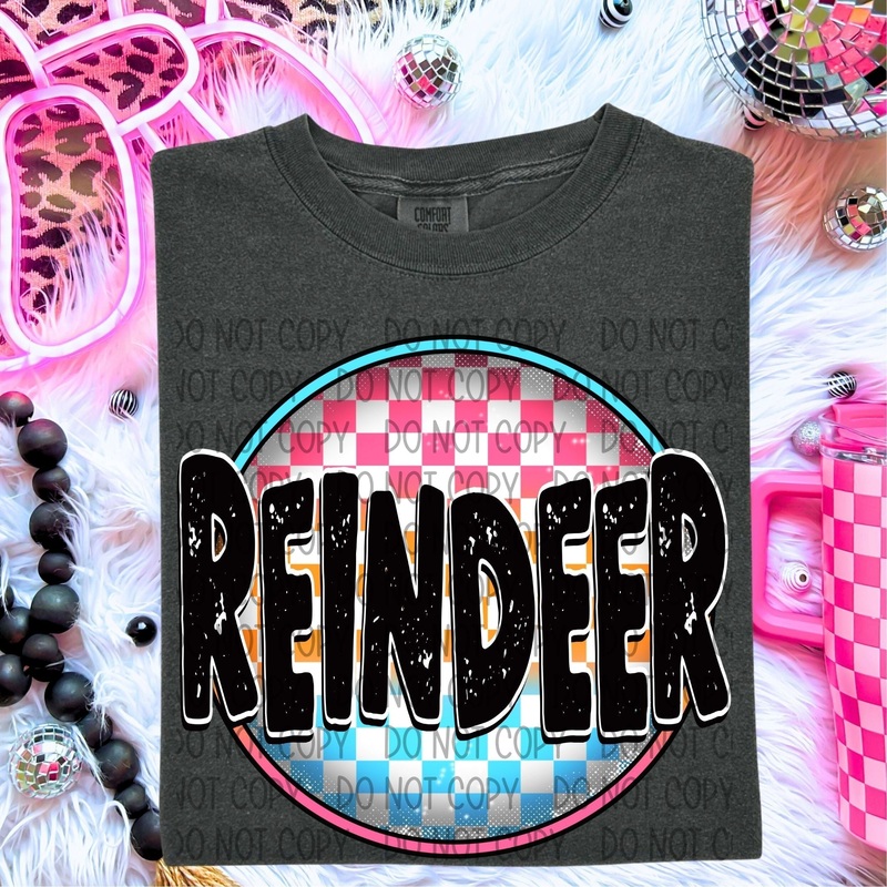 REINDEER NEON CIRCLE MASCOTS|Toddler|Youth 8.5|Adult 11″|Adult 12″