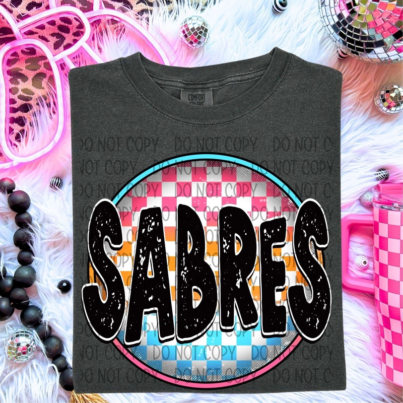 SABRES NEON CIRCLE MASCOTS|Toddler|Youth 8.5|Adult 11″|Adult 12″