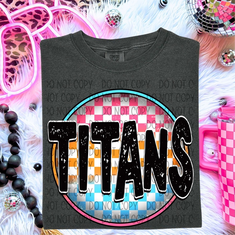 TITANS NEON CIRCLE MASCOTS|Toddler|Youth 8.5|Adult 11″|Adult 12″