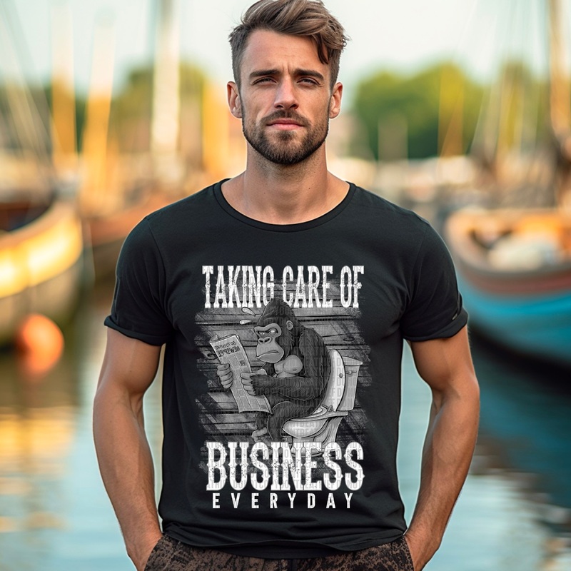 TAKING CARE OF BUSINESS APE BLACK WHITE