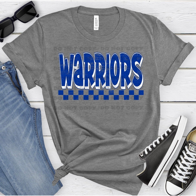 WARRIORS ROYAL WHITE GRUNGE|Pocket 3.5″-4″|Infant|Toddler|Youth 8.5|Adult 11″|Adult 12″