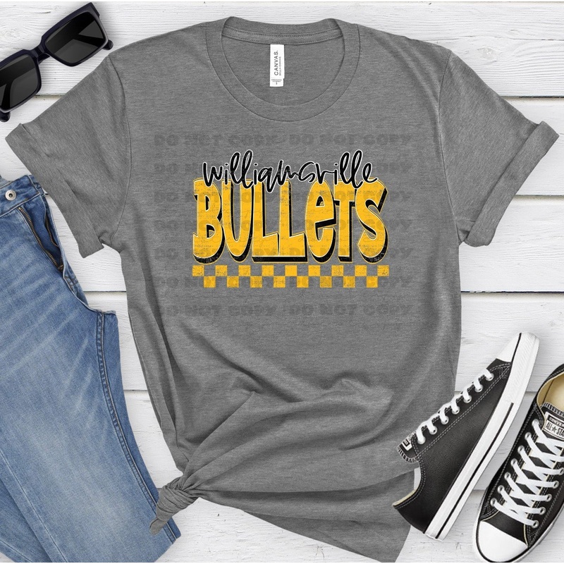 WILLIAMSVILLE BULLETS ATH GOLD BLACK GRUNGE