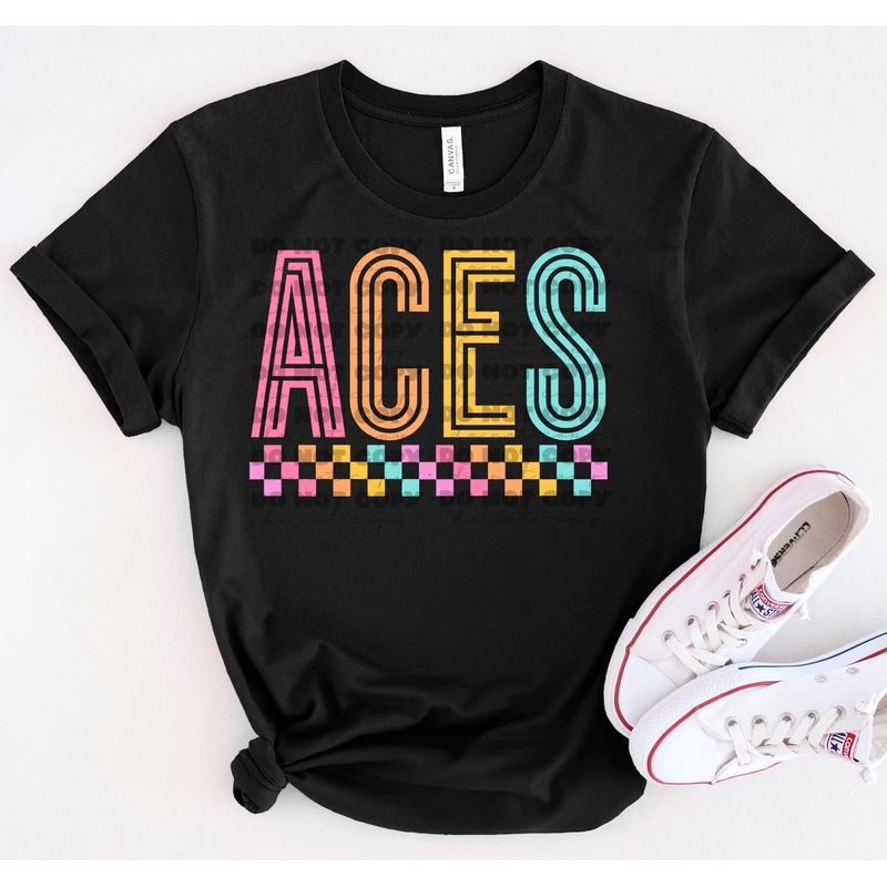 ACES COLORFUL LINE MASCOT|Pocket 3.5″-4″|Infant|Toddler|Youth 8.5|Adult 11″|Adult 12″