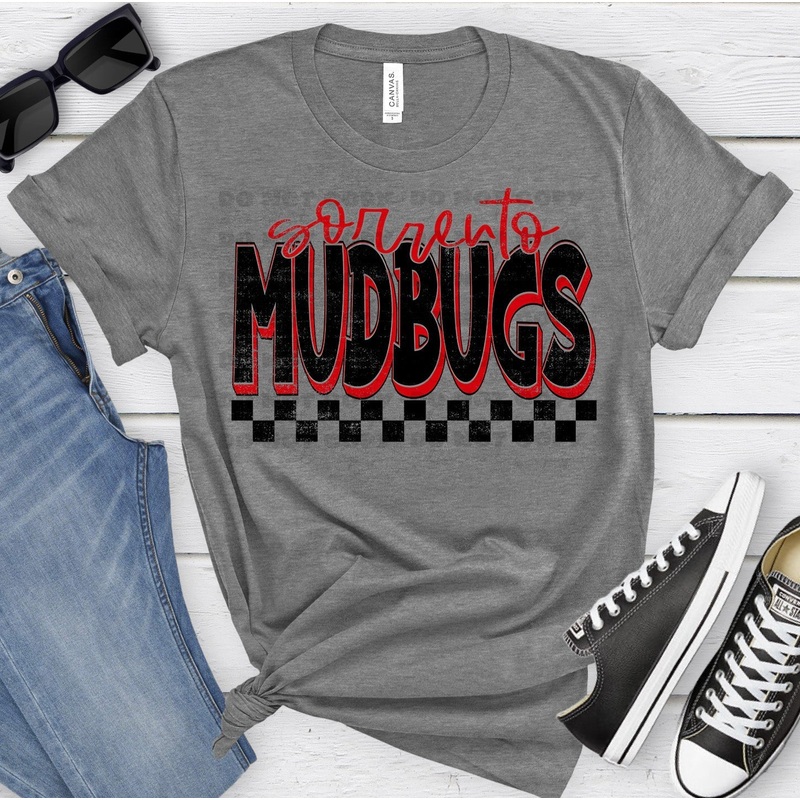 SORRENTO MUDBUGS BLACK RED GRUNGE