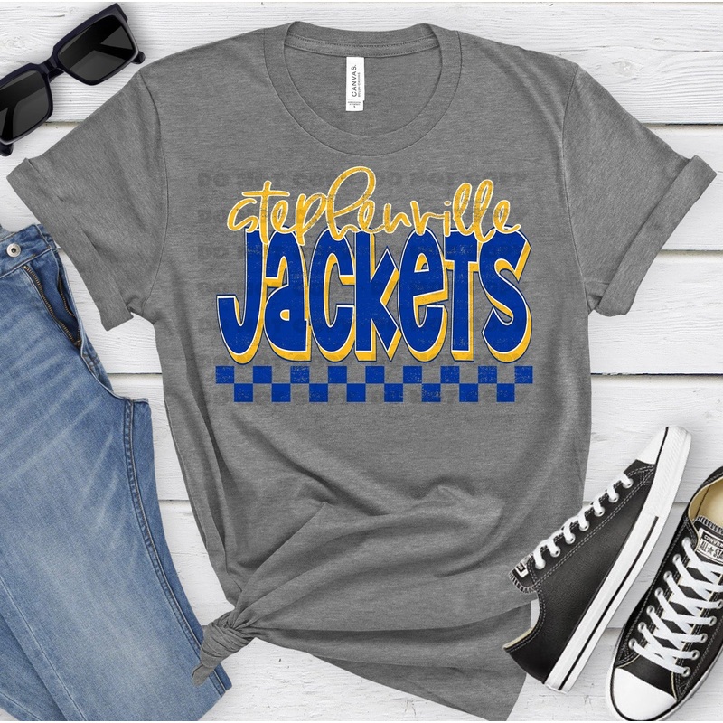 STEPHENVILLE JACKETS ROYAL ATH GOLD GRUNGE