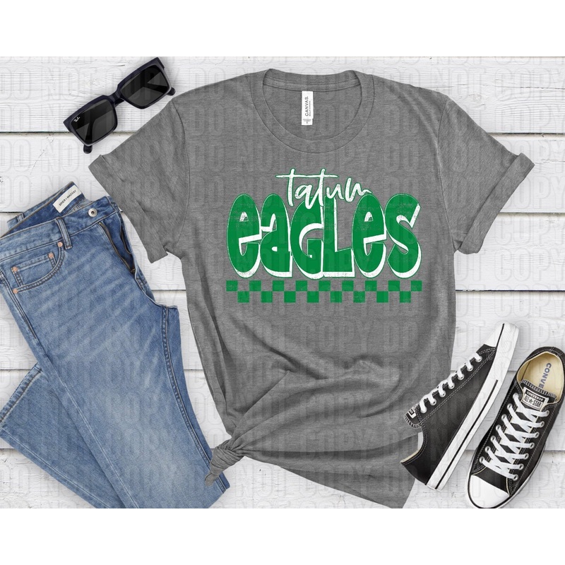 TATUM EAGLES WHITE GREEN GRUNGE