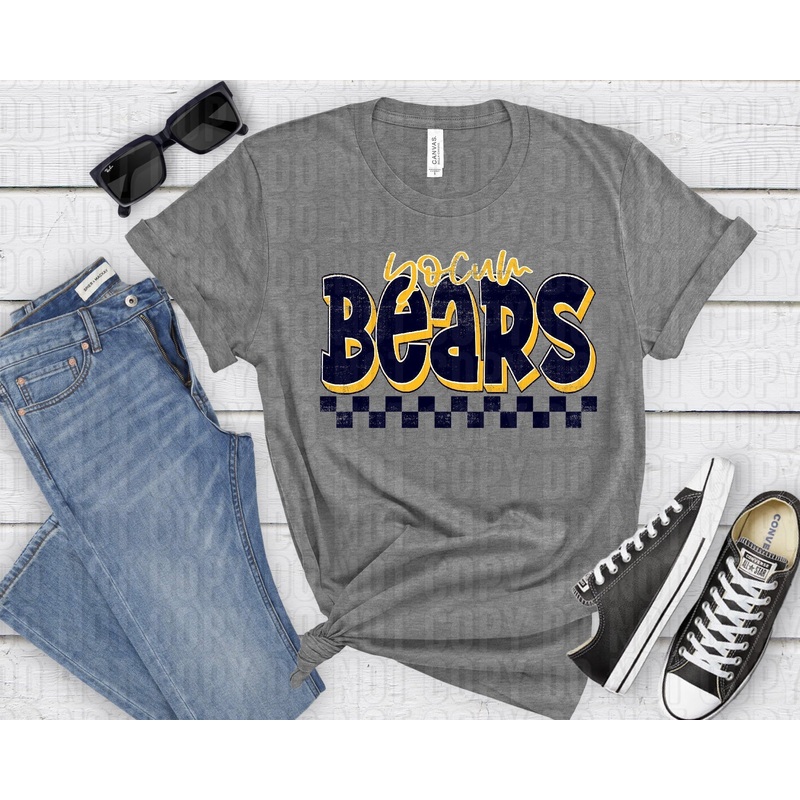 YOCUM BEARS YELLOW NAVY GRUNGE