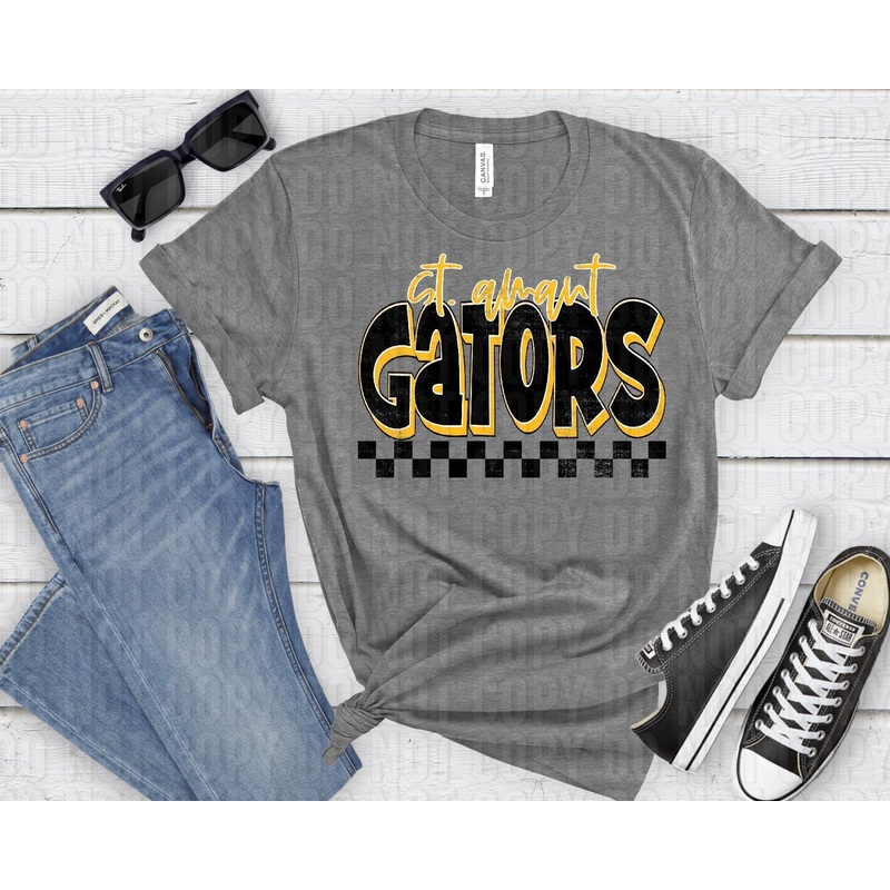 ST. AMANT GATORS GOLD BLACK GRUNGE