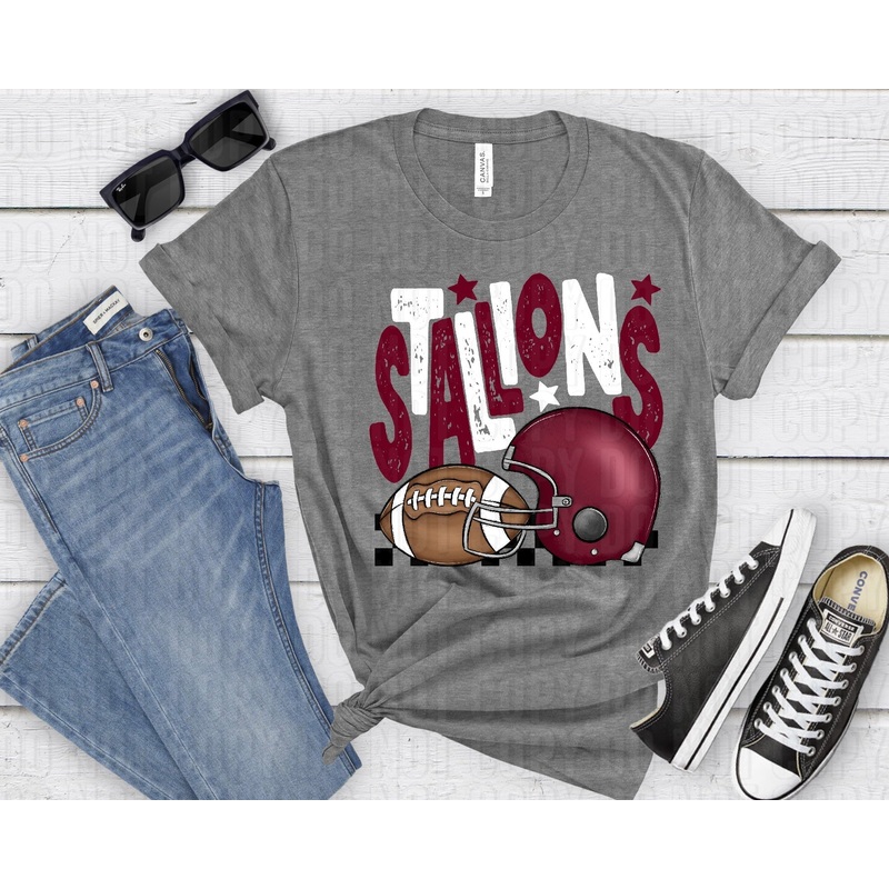 STALLIONS MAROON WHITE CHECKERED FB